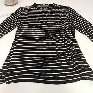 Lulus black and white striped top
